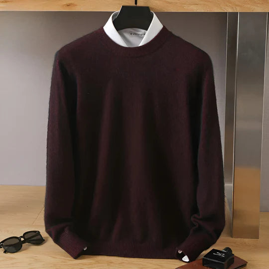 Herren Pullover mit klassischem Rundhalsausschnitt