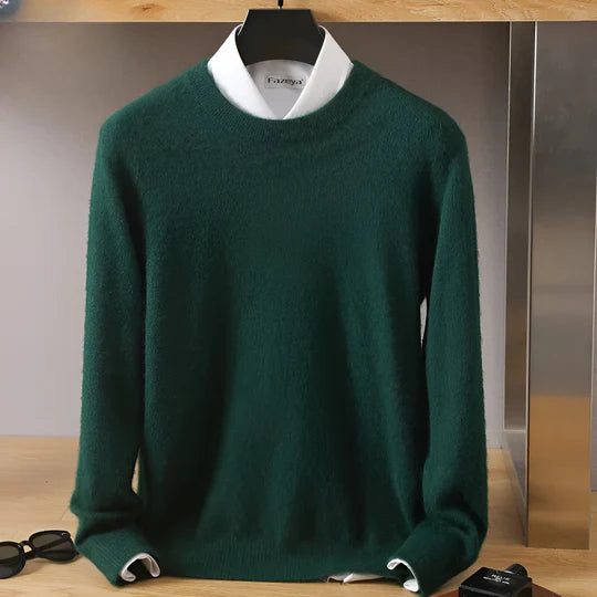 Herren Pullover mit klassischem Rundhalsausschnitt