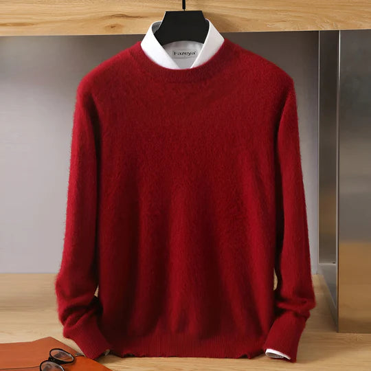 Herren Pullover mit klassischem Rundhalsausschnitt