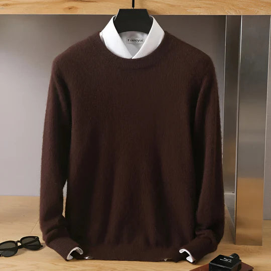 Herren Pullover mit klassischem Rundhalsausschnitt