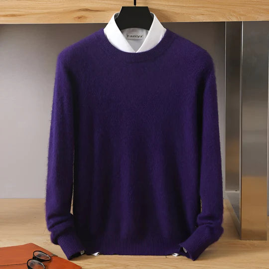 Herren Pullover mit klassischem Rundhalsausschnitt