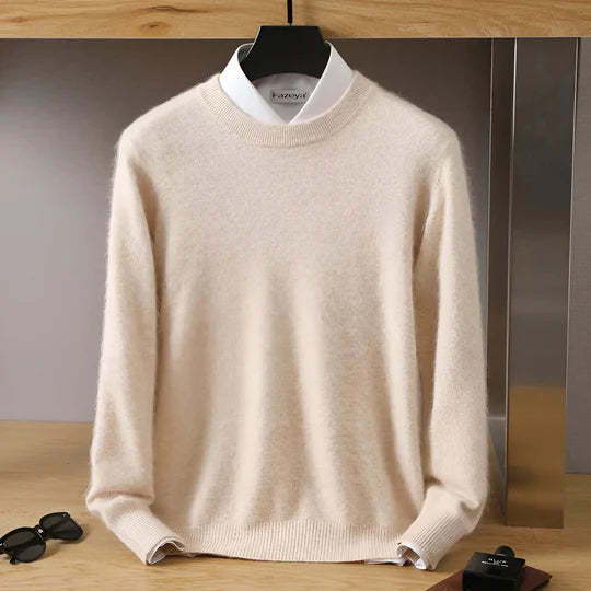 Herren Pullover mit klassischem Rundhalsausschnitt