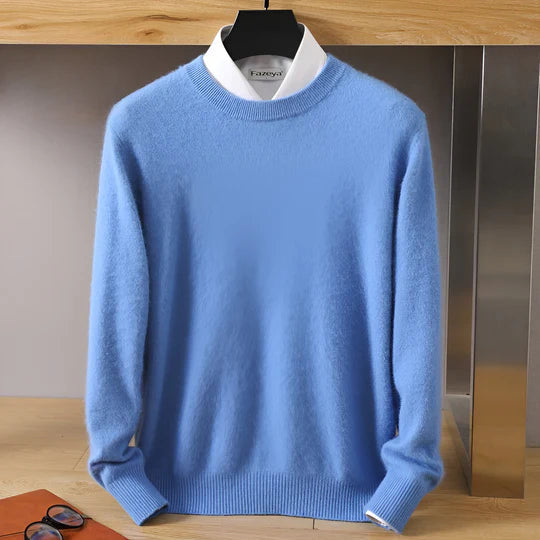 Herren Pullover mit klassischem Rundhalsausschnitt