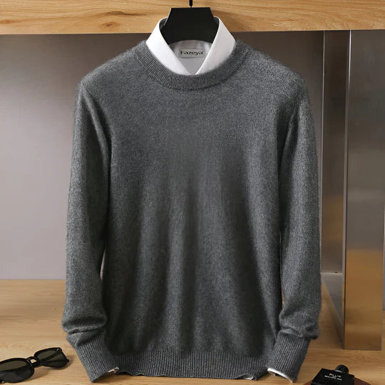 Herren Pullover mit klassischem Rundhalsausschnitt