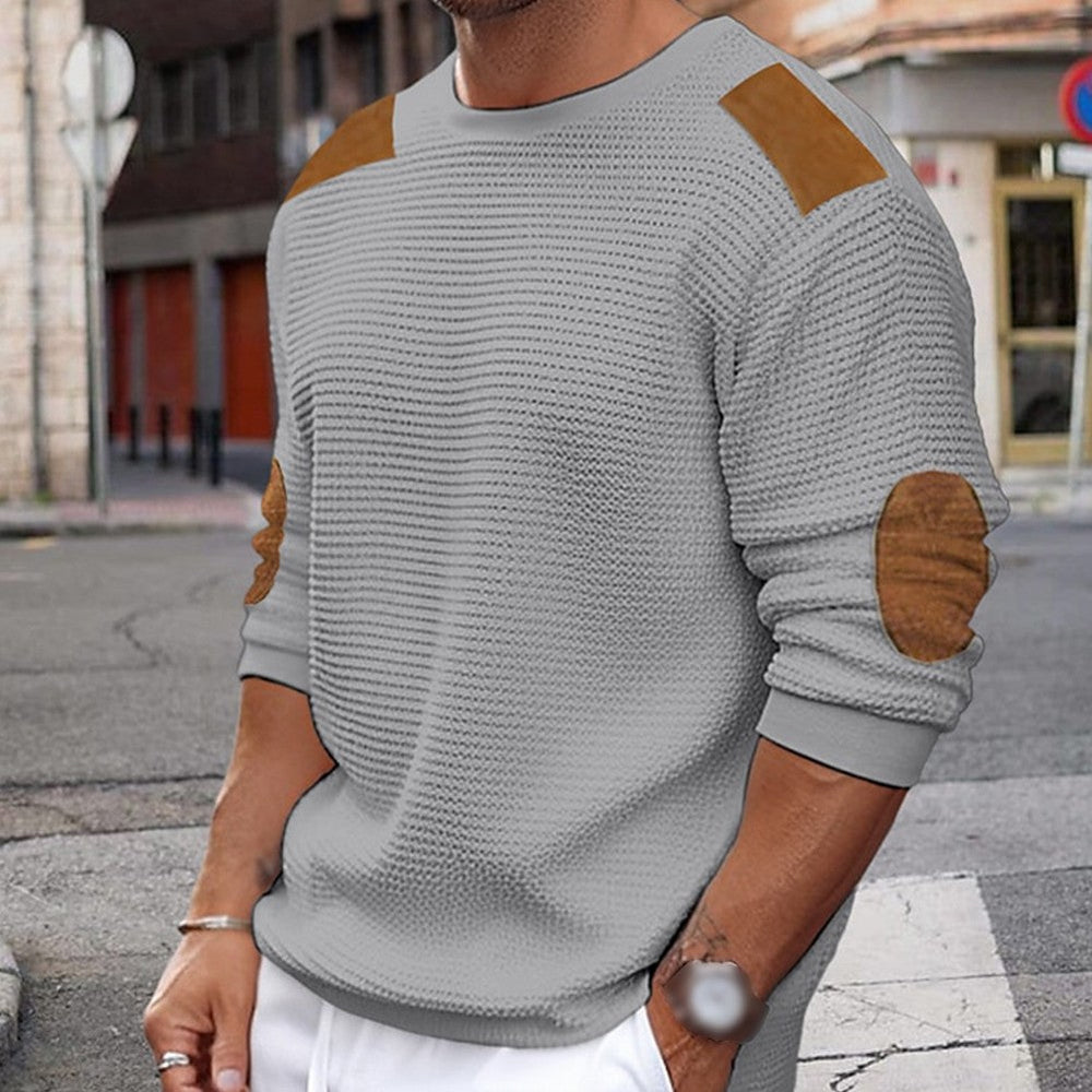 Herren Pullover mit markantem Detail für Alltag und Freizeit - Schwarz