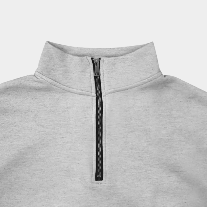 Herren Pullover mit Reissverschluss für kalte Tage - Dunkelgrau