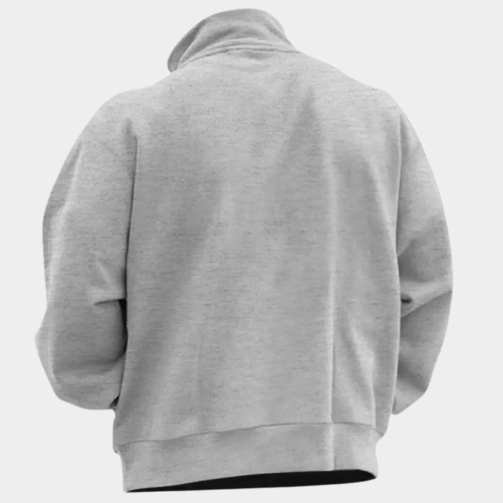 Herren Pullover mit Reissverschluss für kalte Tage - Dunkelgrau