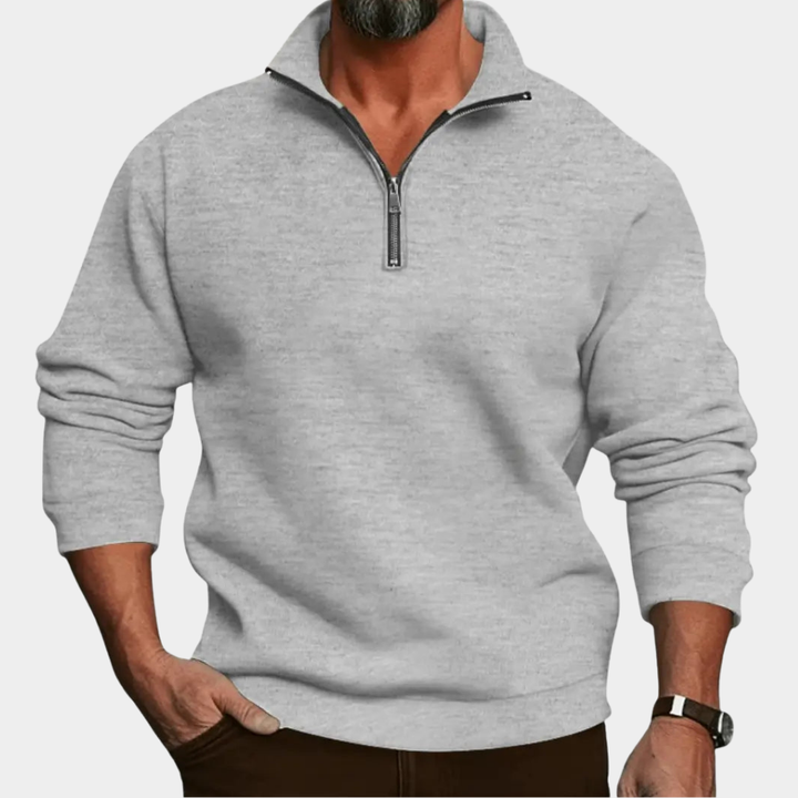 Herren Pullover mit Reissverschluss für kalte Tage - Schwarz