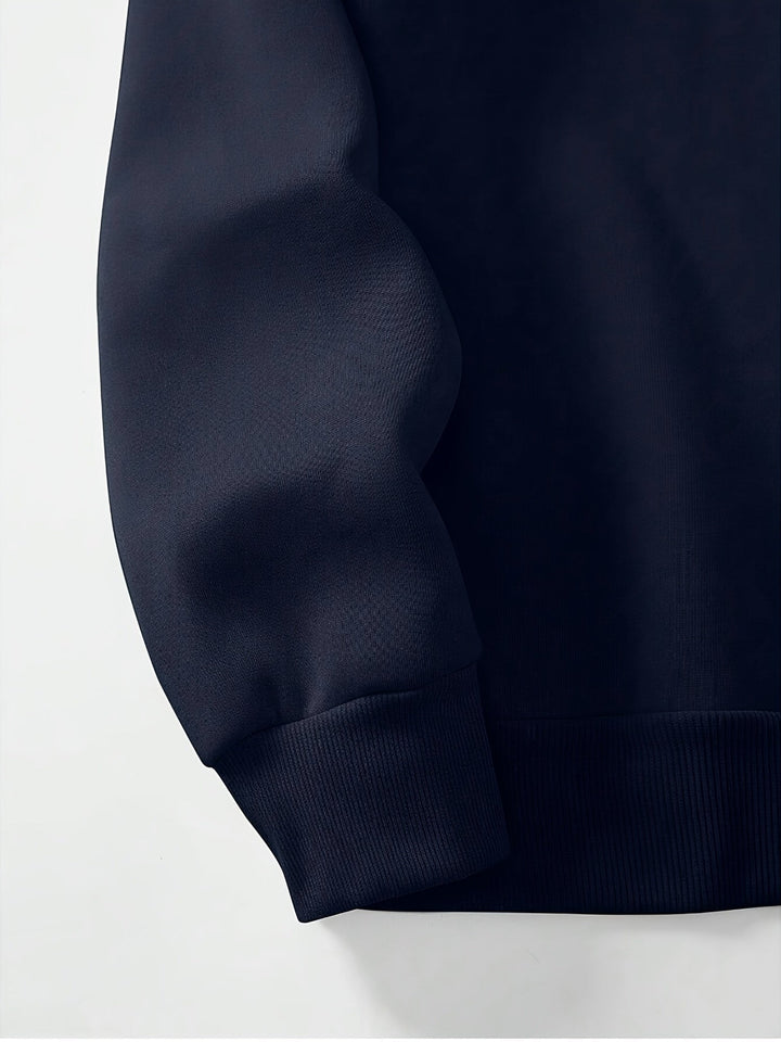 Herren Pullover mit Viertelreissverschluss in Marineblau