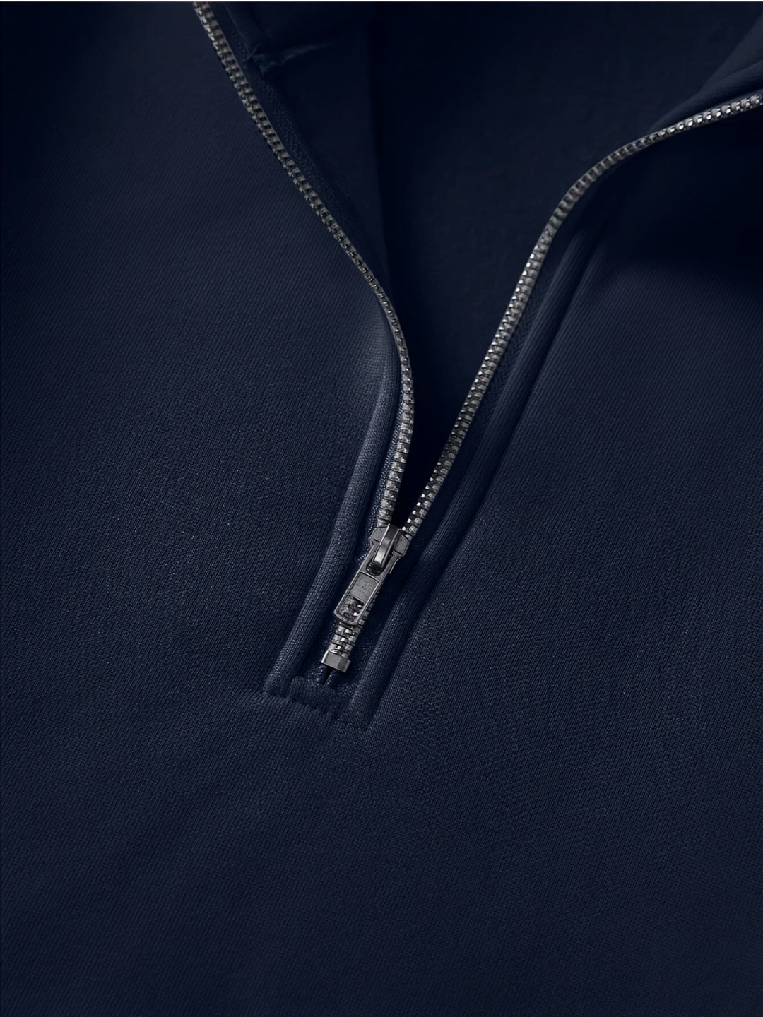 Herren Pullover mit Viertelreissverschluss in Marineblau