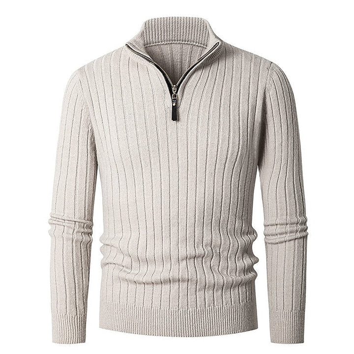 Grant | Ribbed Quarter-Zip Jumper