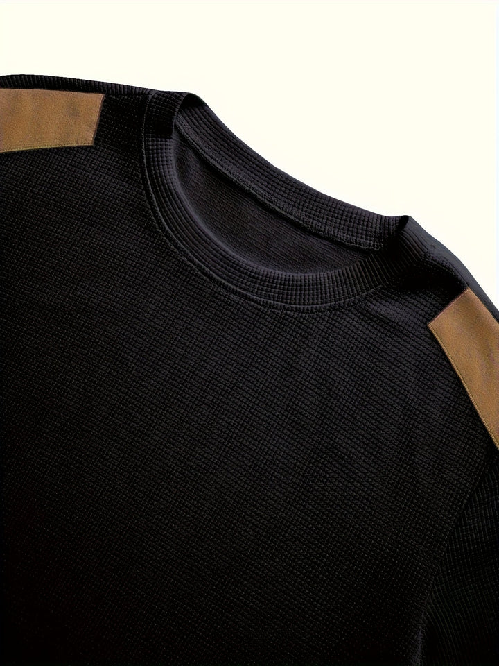 Oliver | Elbow-Patch Waffle-Knit Jumper