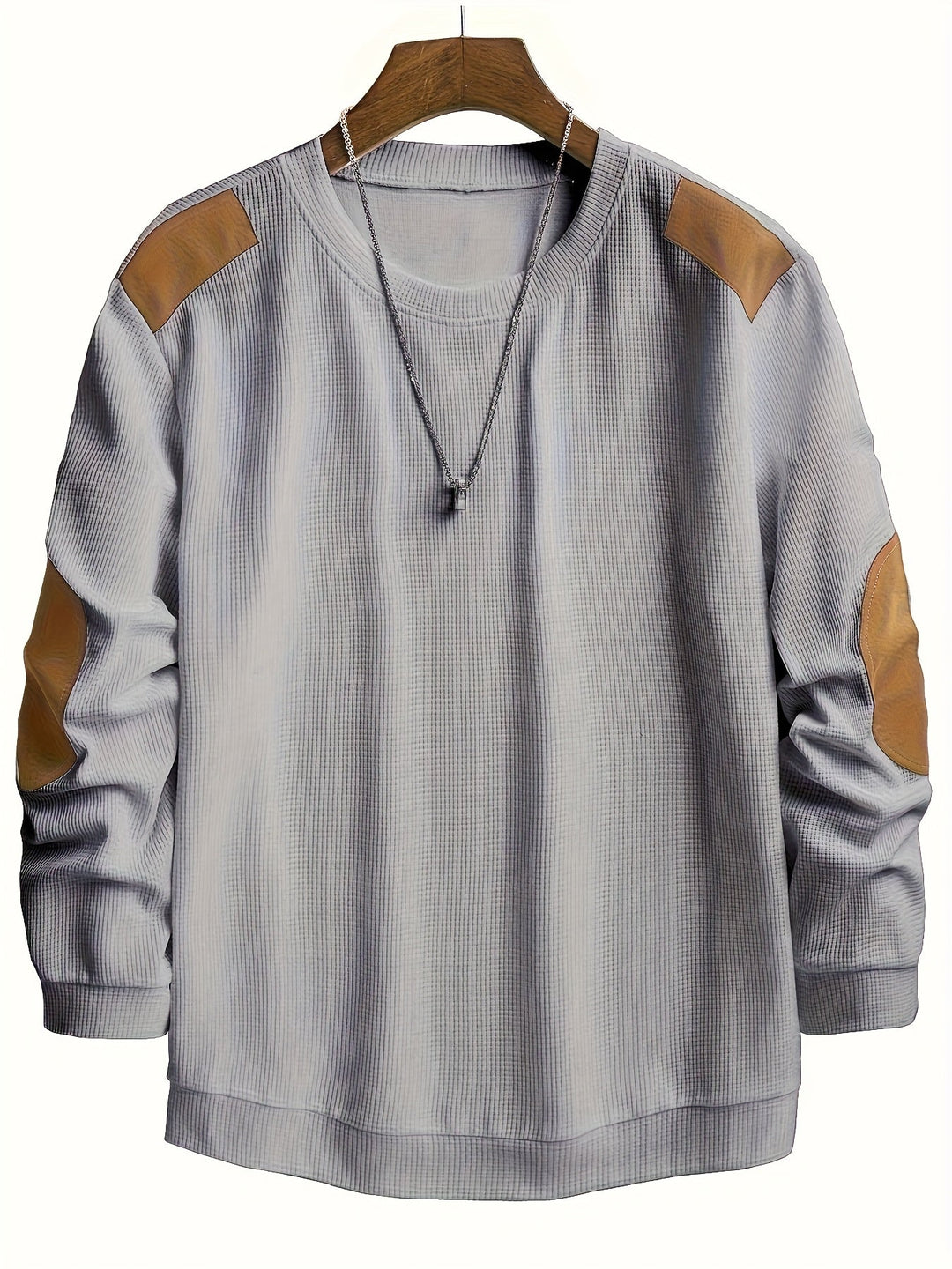 Oliver | Elbow-Patch Waffle-Knit Jumper