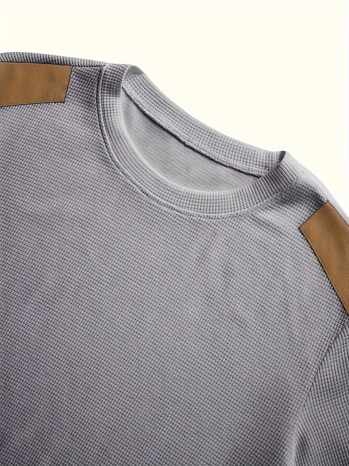 Oliver | Elbow-Patch Waffle-Knit Jumper