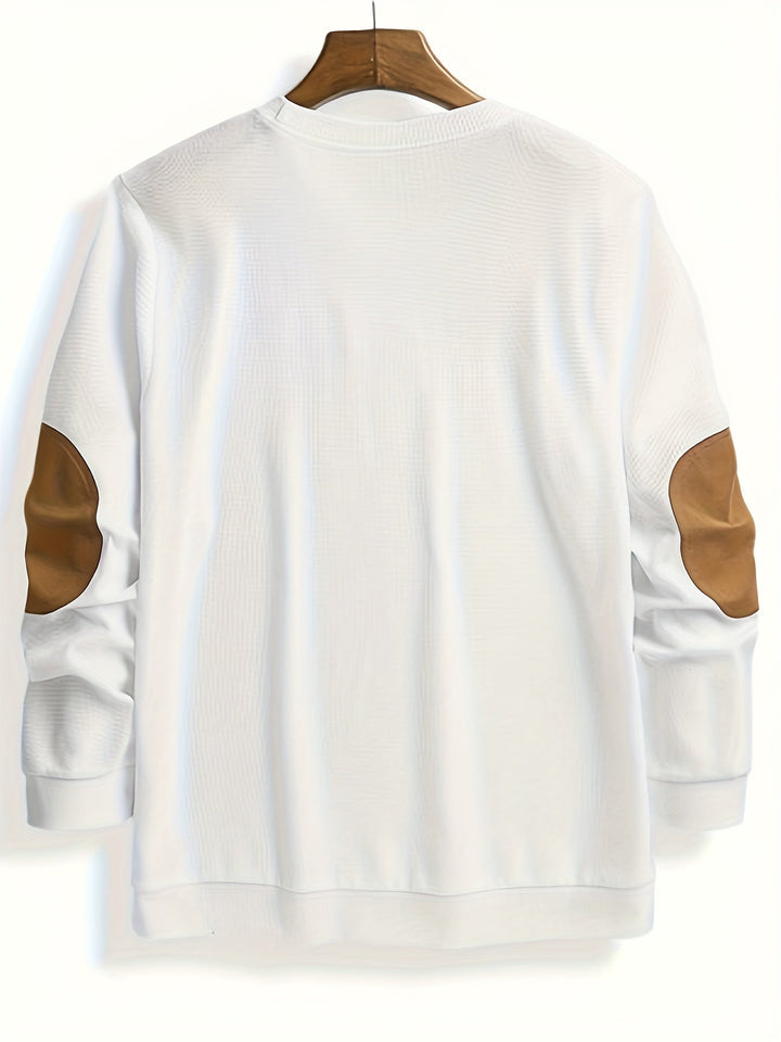 Oliver | Elbow-Patch Waffle-Knit Jumper