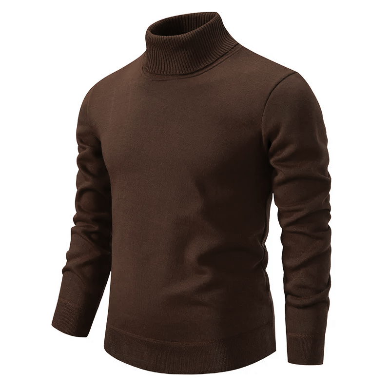 Herren Rollkragenpullover mit breitem Umschlag