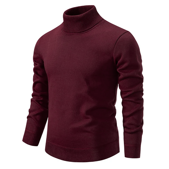 Herren Rollkragenpullover mit breitem Umschlag