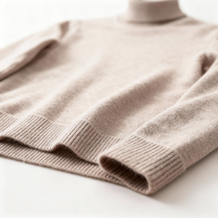 Herren Rollkragenpullover mit breitem Umschlag