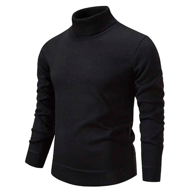 Herren Rollkragenpullover mit breitem Umschlag