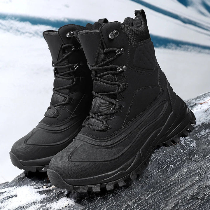 Herren Schneestiefel mit Plüschfutter und Schnürung