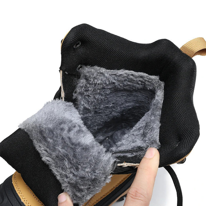 Herren Schneestiefel mit Plüschfutter und Schnürung