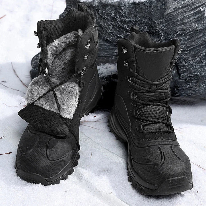 Herren Schneestiefel mit Plüschfutter und Schnürung