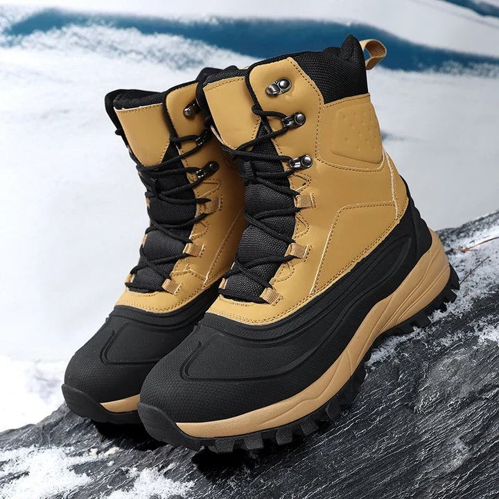 Herren Schneestiefel mit Plüschfutter und Schnürung