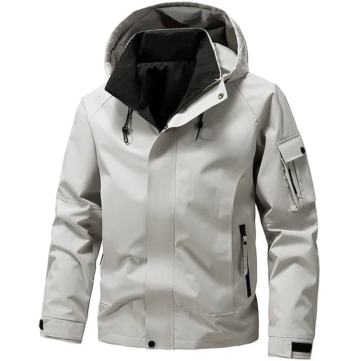 Herren Skijacke mit Kapuze und mehreren Taschen