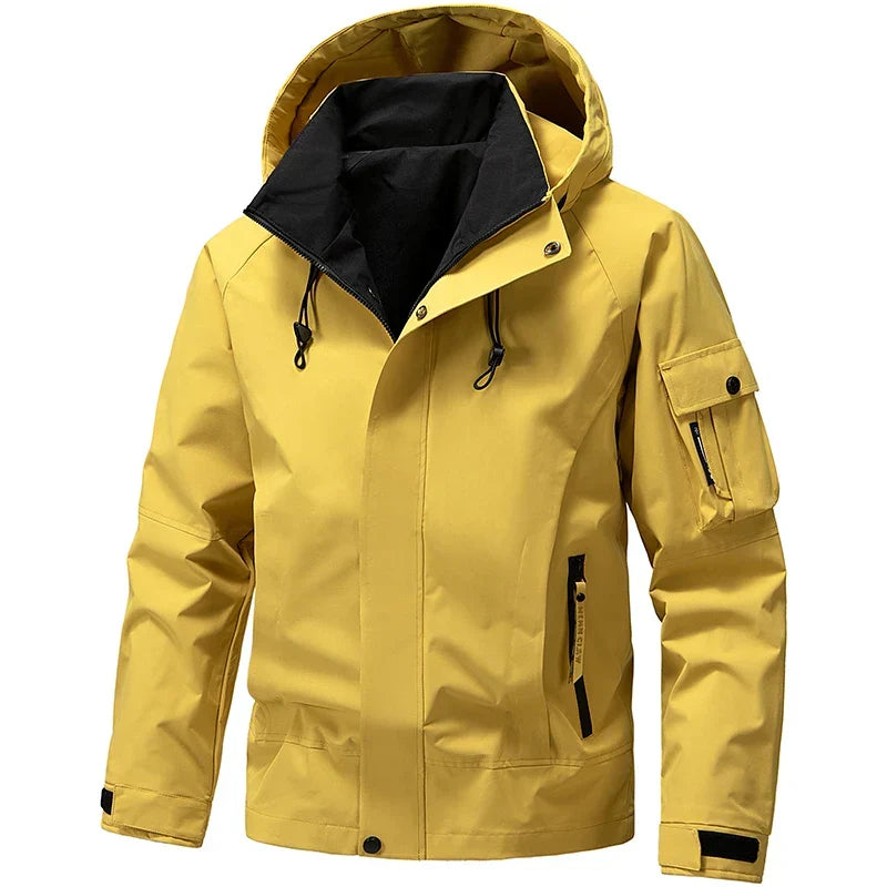Herren Skijacke mit Kapuze und mehreren Taschen