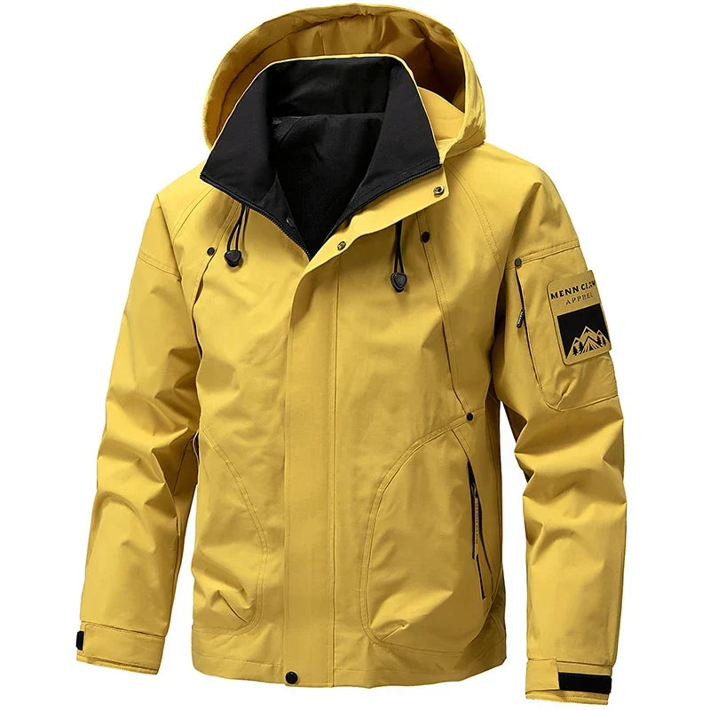 Herren Skijacke mit Kapuze und mehreren Taschen