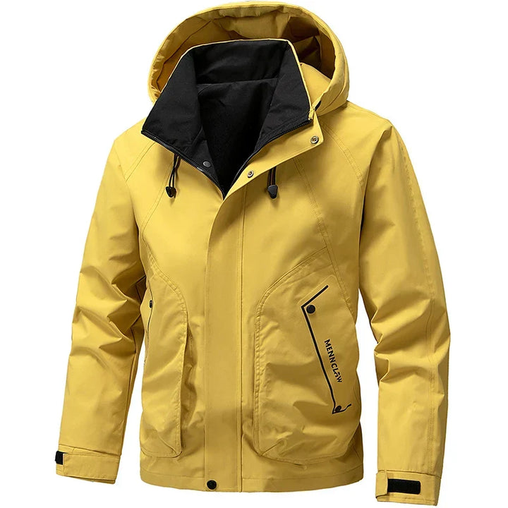 Herren Skijacke mit Kapuze und mehreren Taschen