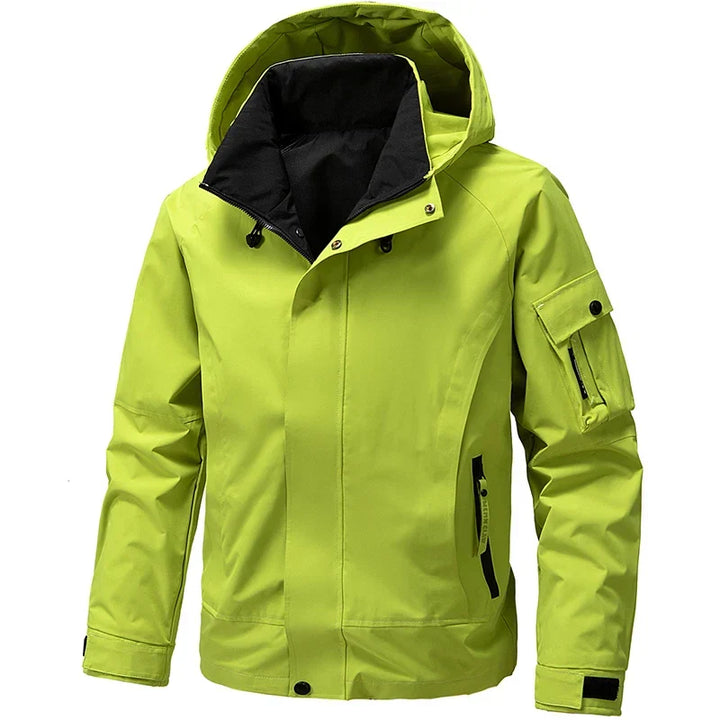 Herren Skijacke mit Kapuze und mehreren Taschen