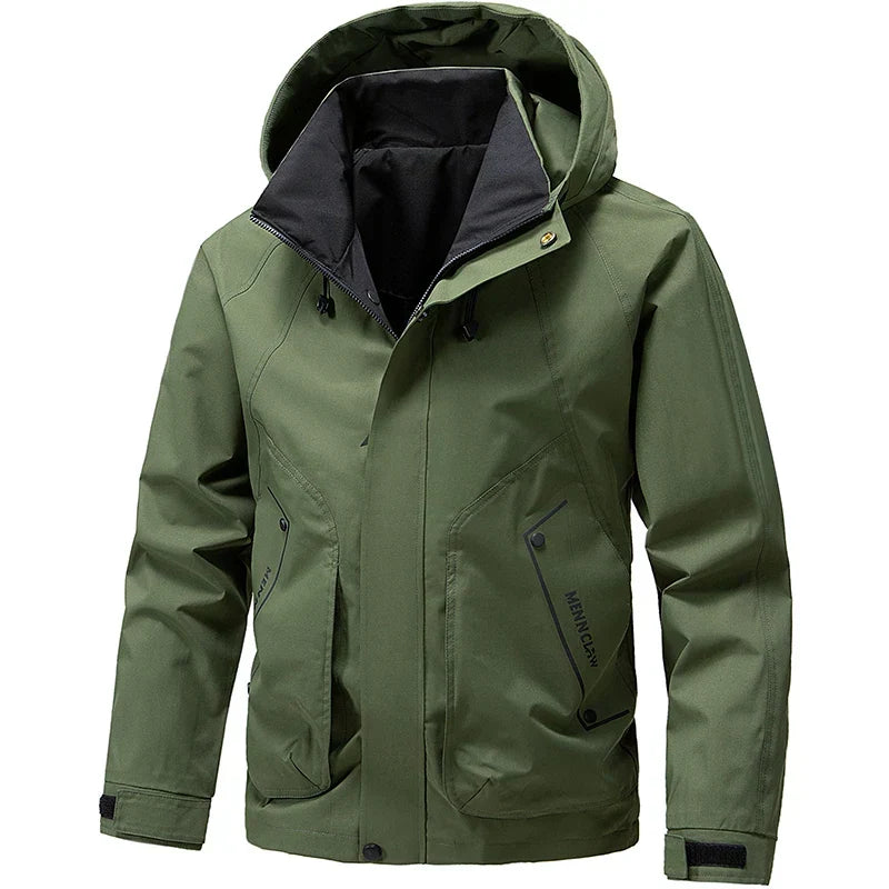 Herren Skijacke mit Kapuze und mehreren Taschen