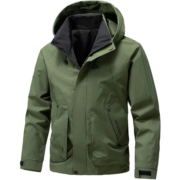 Herren Skijacke mit Kapuze und mehreren Taschen