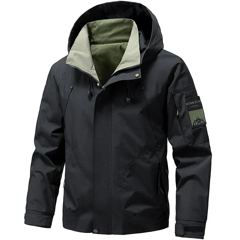 Herren Skijacke mit Kapuze und mehreren Taschen