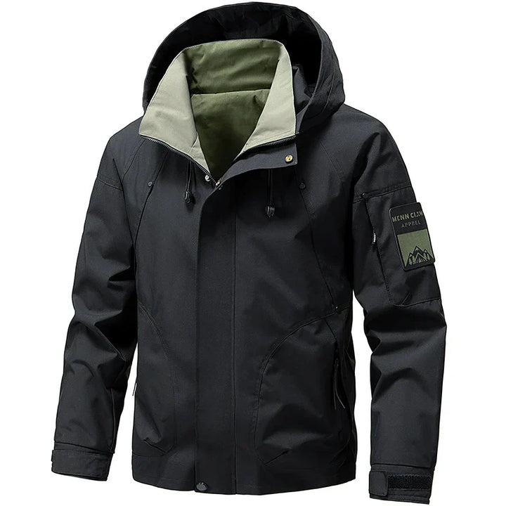 Herren Skijacke mit Kapuze und mehreren Taschen