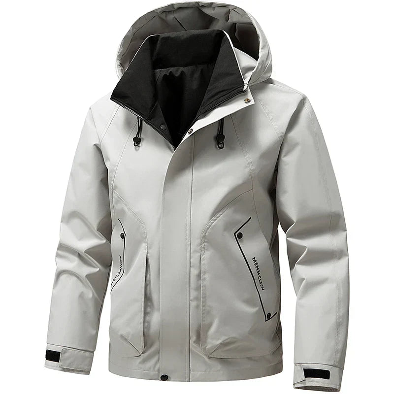 Herren Skijacke mit Kapuze und mehreren Taschen