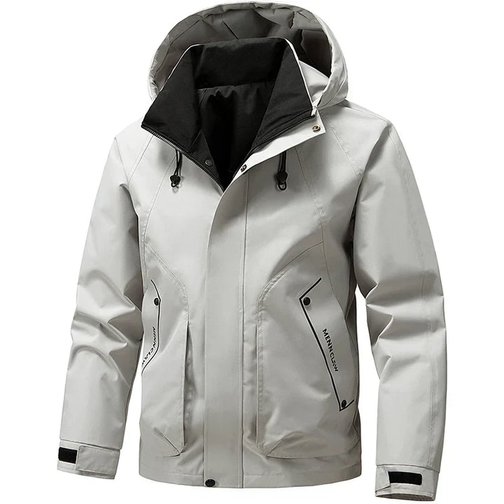 Herren Skijacke mit Kapuze und mehreren Taschen