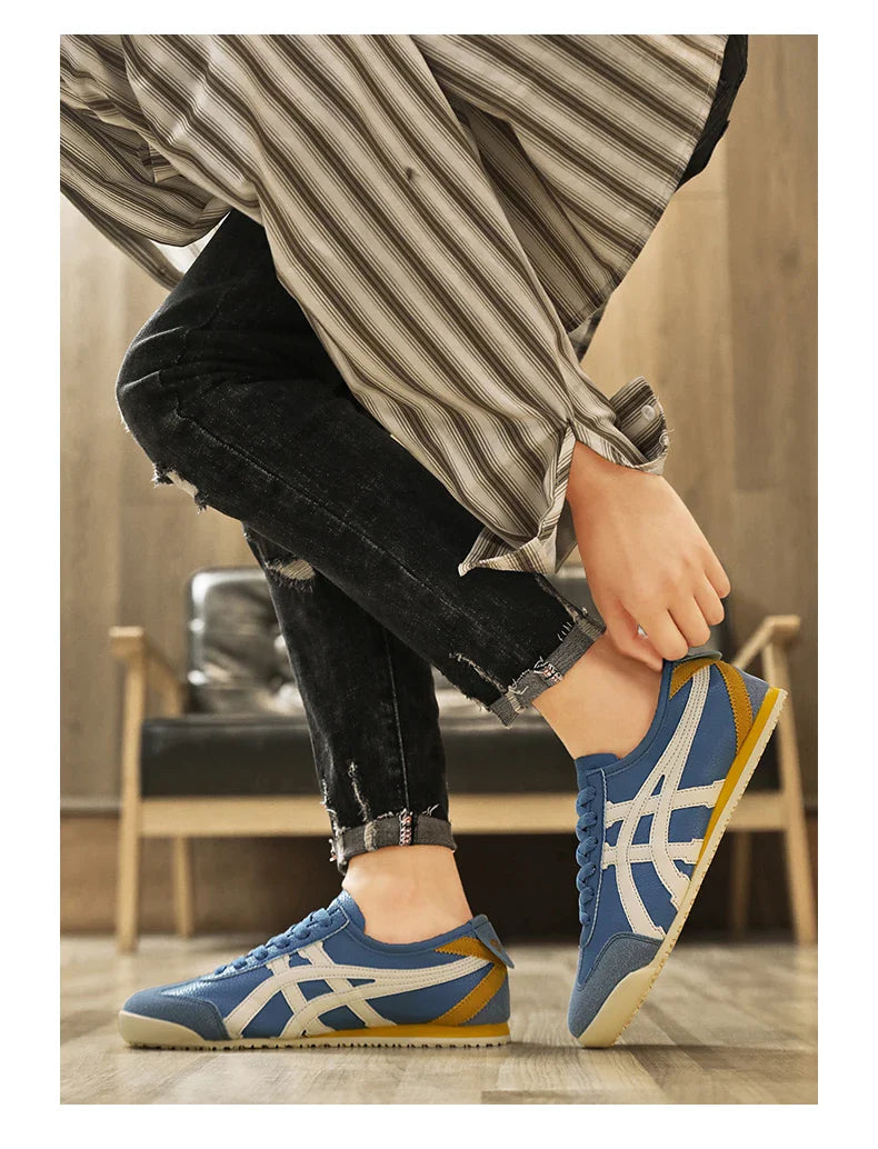 Herren Sneaker mit Wildleder und Kontraststreifen und Retro Runner
