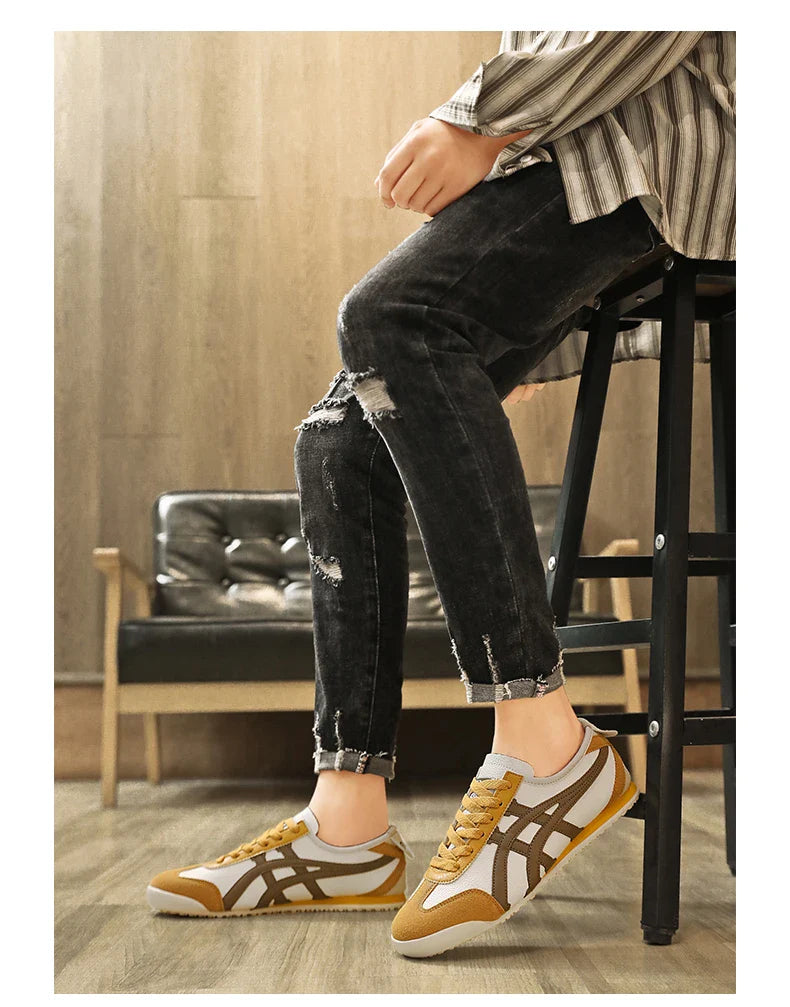 Herren Sneaker mit Wildleder und Kontraststreifen und Retro Runner