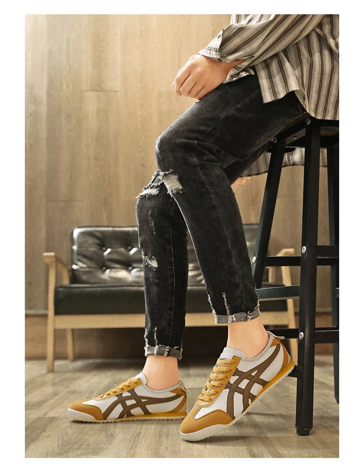 Herren Sneaker mit Wildleder und Kontraststreifen und Retro Runner