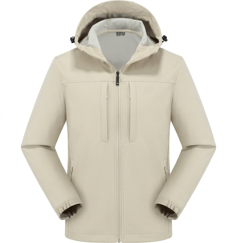 Herren Softshelljacke mit wasserdichter Oberfläche - Hellgrau