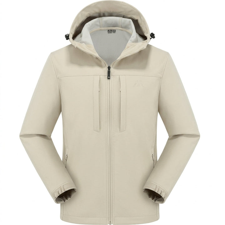 Herren Softshelljacke mit wasserdichter Oberfläche - Hellgrau