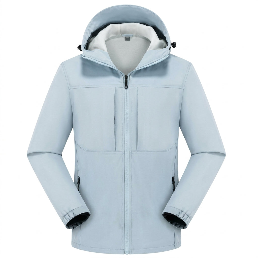 Herren Softshelljacke mit wasserdichter Oberfläche - Hellgrau