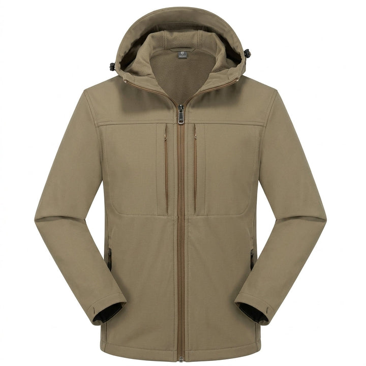 Herren Softshelljacke mit wasserdichter Oberfläche - Hellgrau