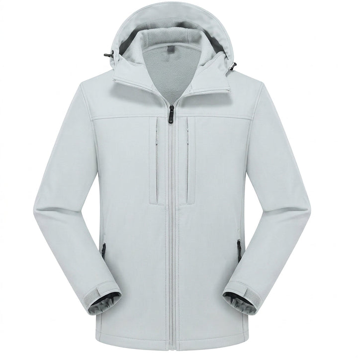 Herren Softshelljacke mit wasserdichter Oberfläche - Hellgrau