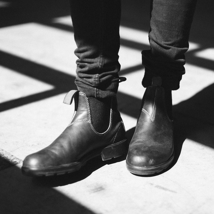 Herren Stiefel mit Chelsea-Stil für Alltag und Freizeit - Grau