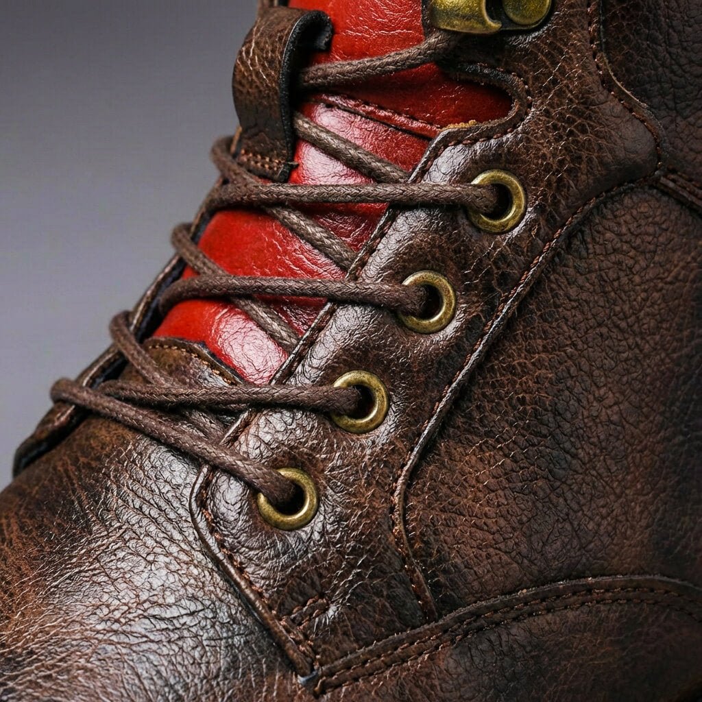 Herren Stiefel mit Schnürung und Kontrastsohle