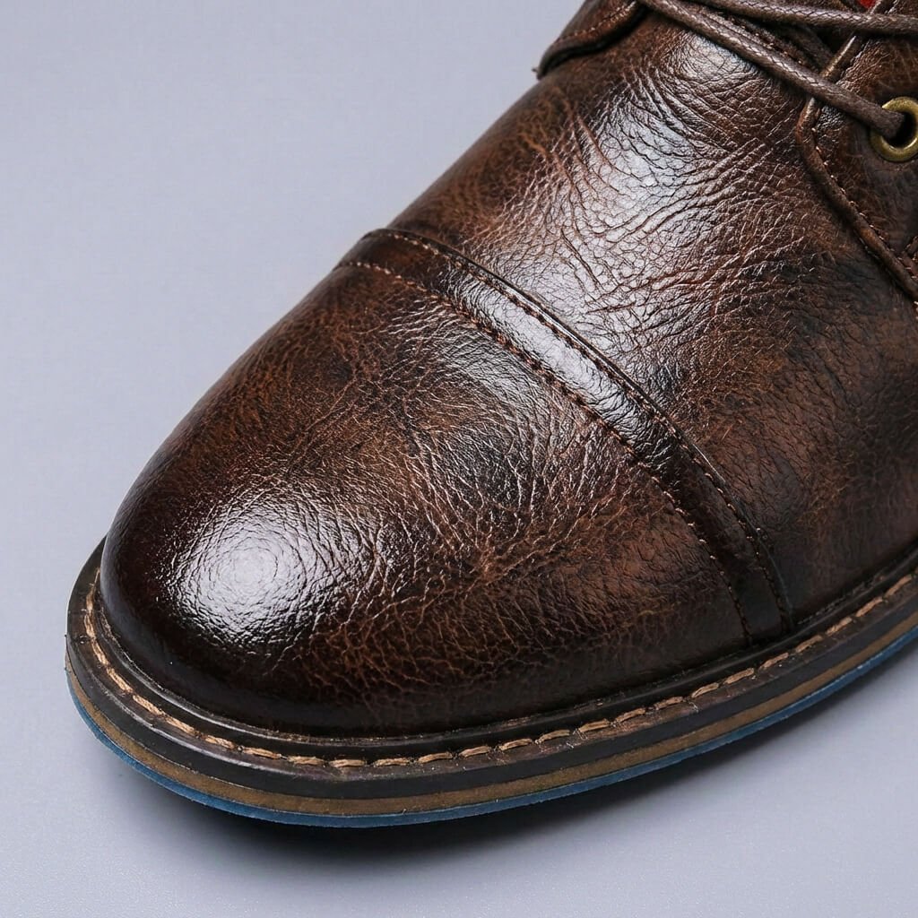 Herren Stiefel mit Schnürung und Kontrastsohle