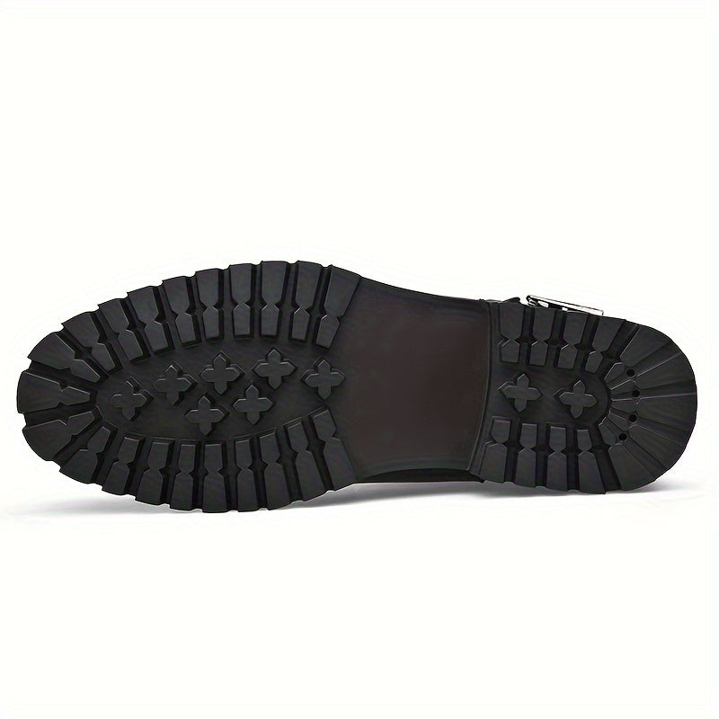 Herren Stiefeletten mit gerafftem Schaft und Seitenreissverschluss